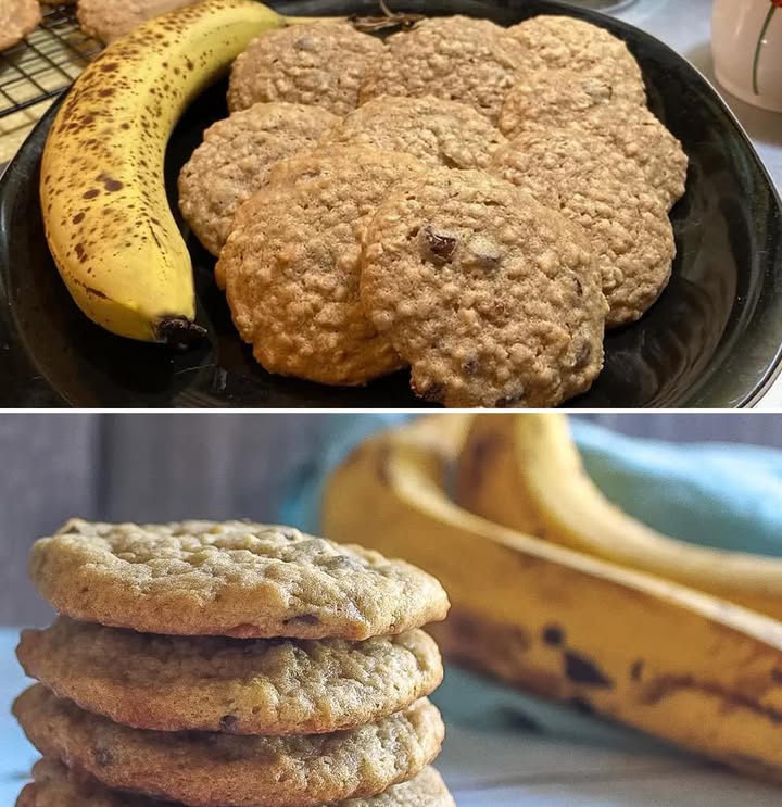 Biscotti di avena banana