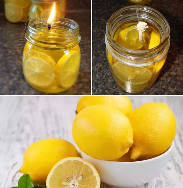 Candele profumate al limone