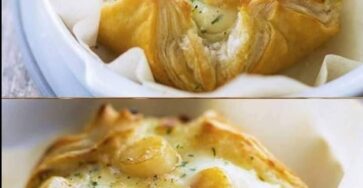 Capesante con pasta sfoglia