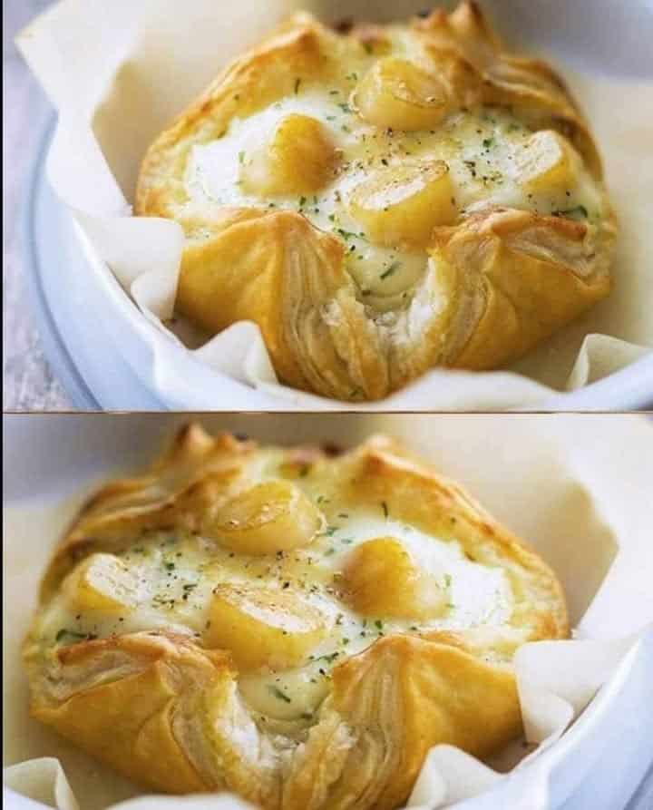 Capesante con pasta sfoglia