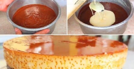 Chocoflan delizioso e cremoso
