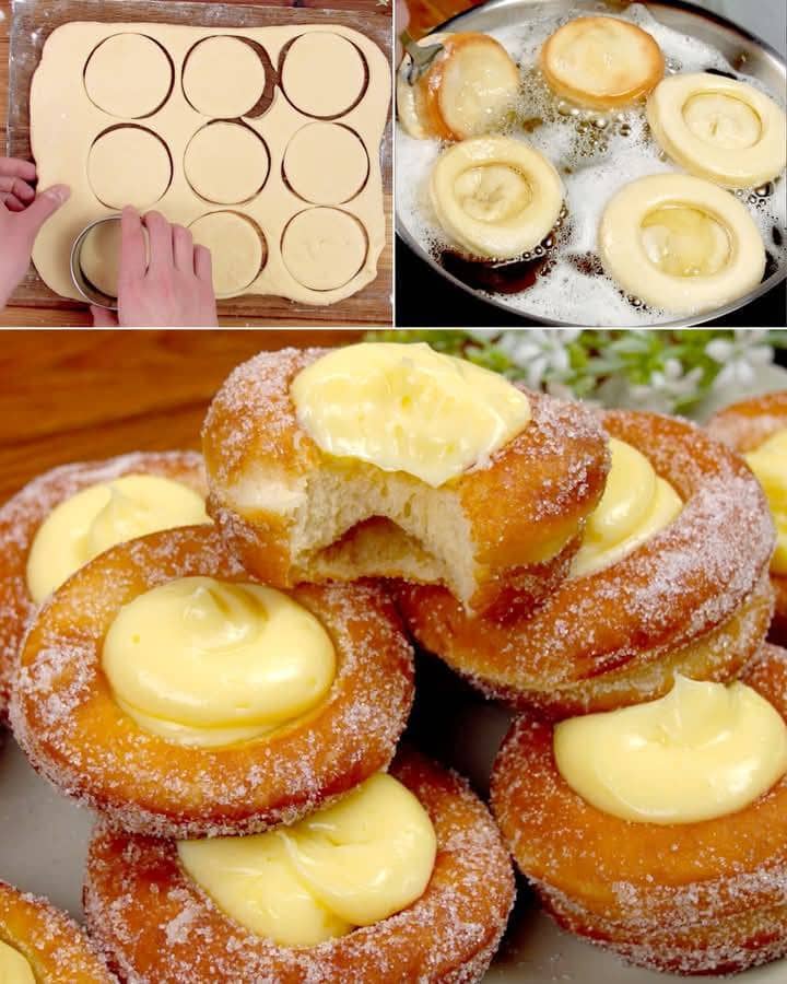 Ciambelle alla crema irresistibili