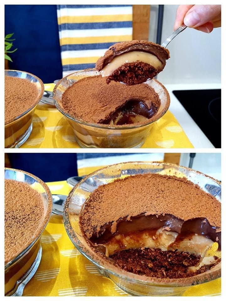 Dessert cioccolato caramello freddo
