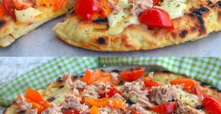 Focaccia con tonno pomodorini