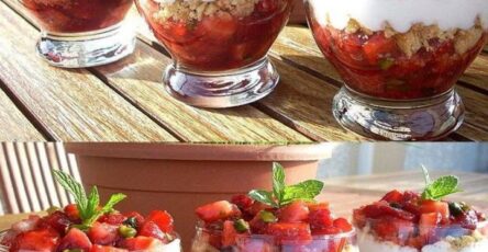 Fragole, pistacchi, pasta frolla