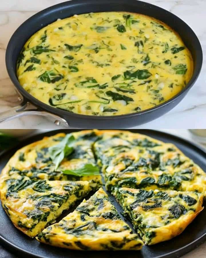 Frittata spinaci facile salutare
