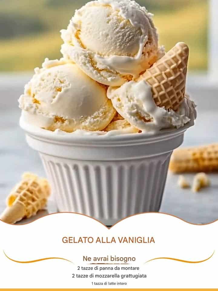 Gelato alla vaniglia cremoso