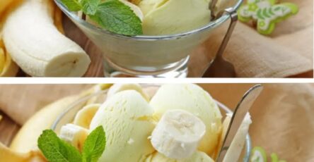 Gelato cremoso alla banana