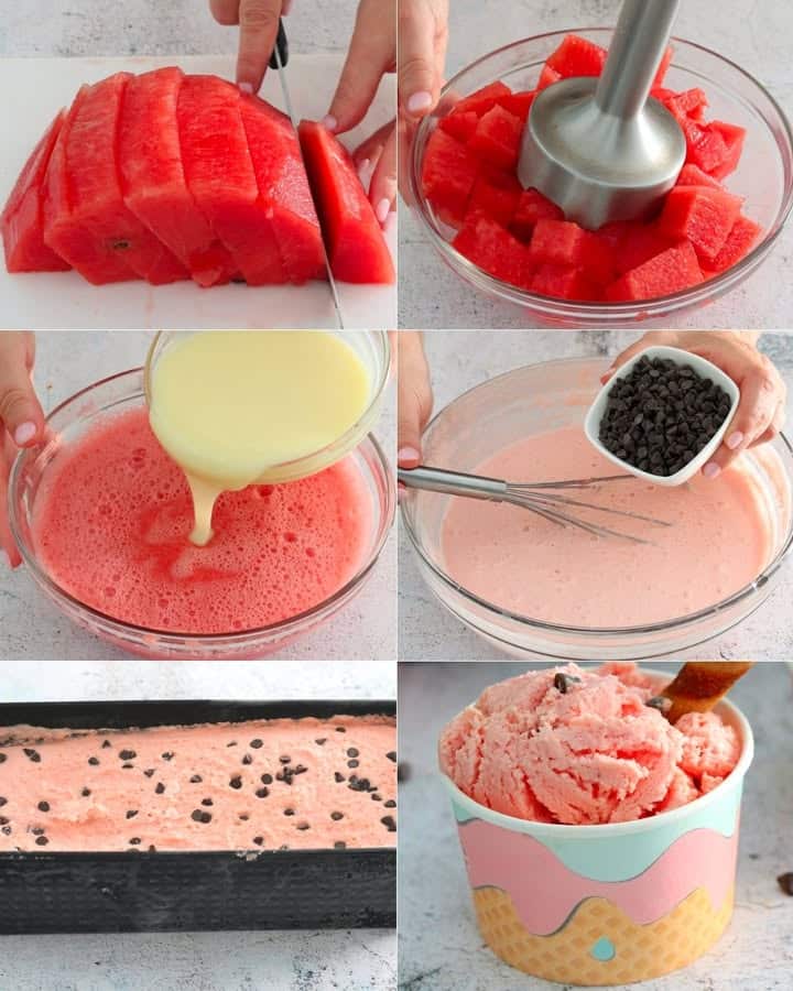 Gelato estivo all'anguria