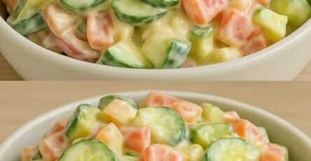 Insalata cremosa di cetrioli