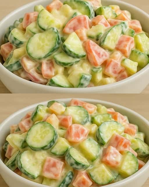 Insalata cremosa di cetrioli