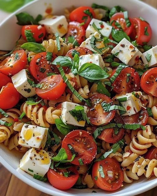 Insalata di pasta caprese