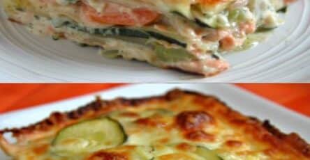 Lasagne con zucchine e salmone