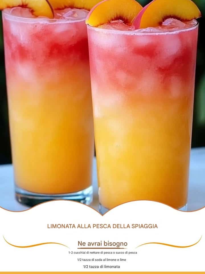 Limonata alla pesca fresca