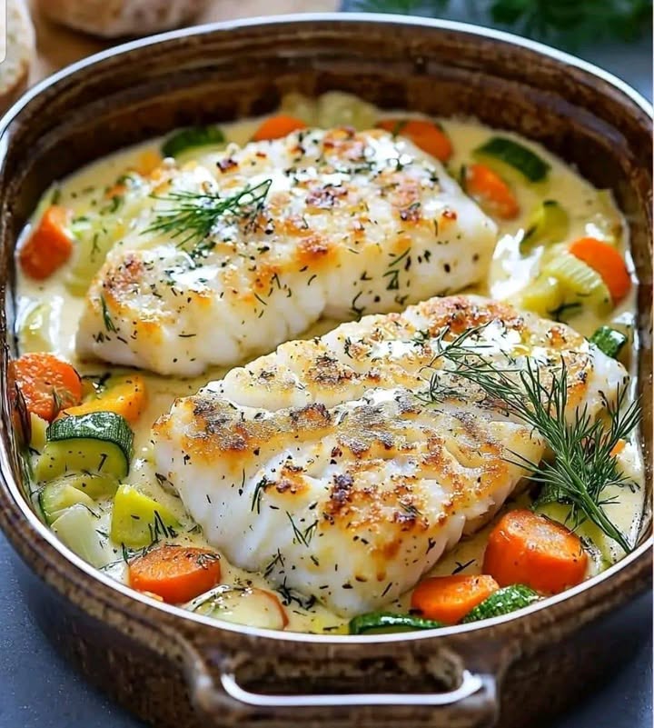 Merluzzo arrosto con salsa