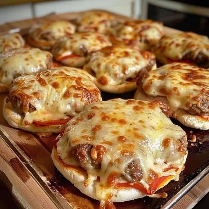 Mini pizza hamburger deliziosa