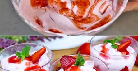 Mousse di fragole veloce