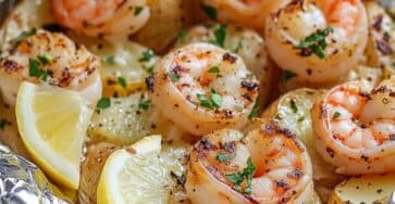 Pacchetti di gamberi e patate