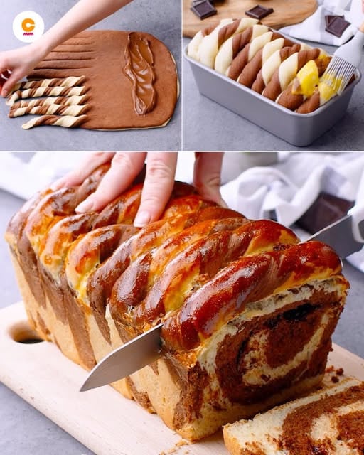 Pain brioche bicolore