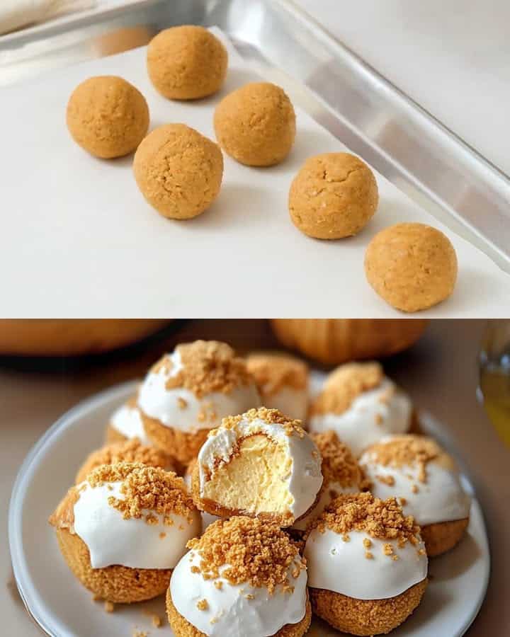 Palline di cheesecake alla zucca
