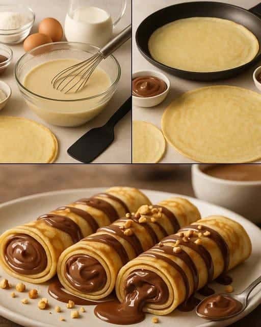 Pancake ripieni al cioccolato