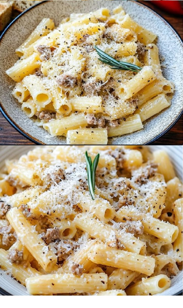 Pasta con salsiccia e panna