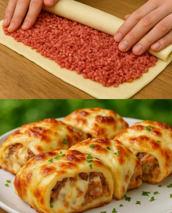 Pasta sfoglia con carne