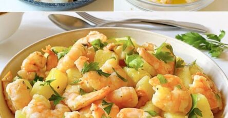 Patate e gamberi insalata