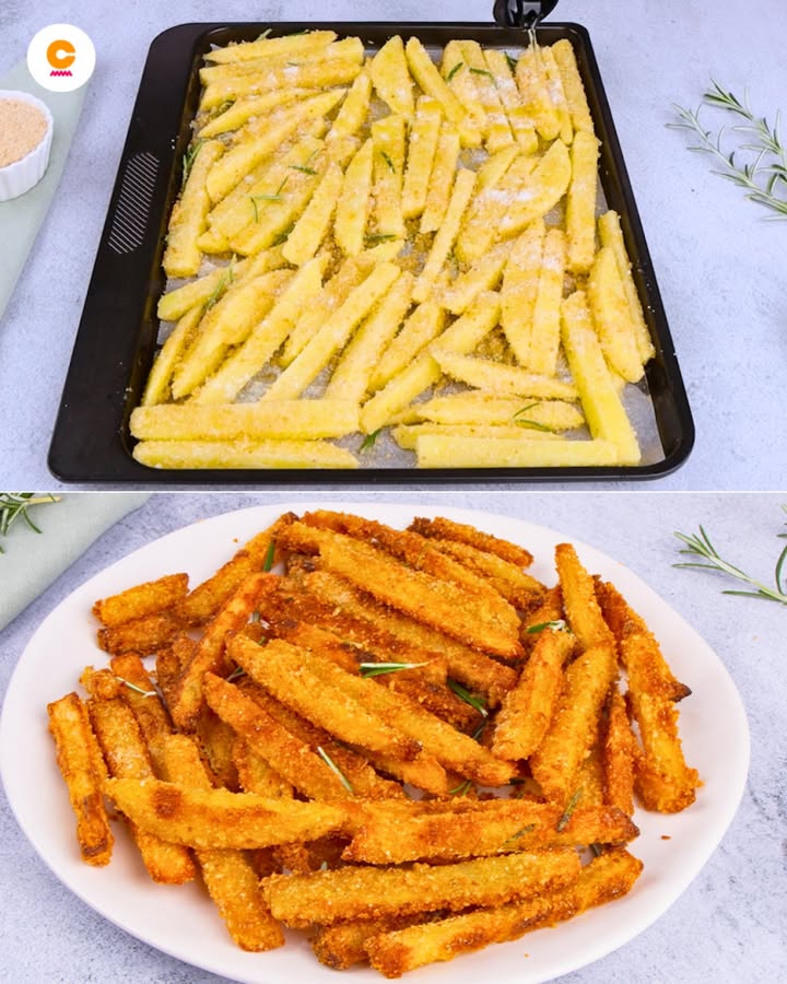 Patatine al forno croccanti