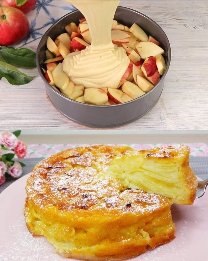 Torta di mele cremosa