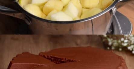 Purea di mele e cioccolato