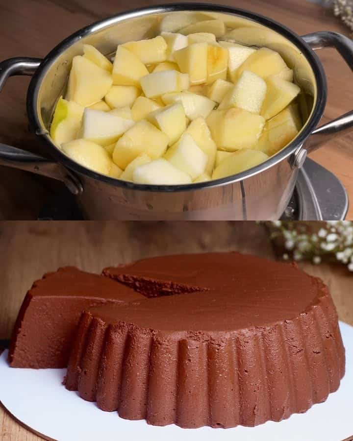 Purea di mele e cioccolato