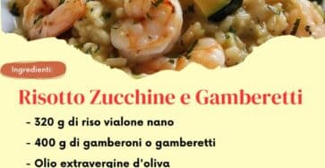Risotto zucchine e gamberetti
