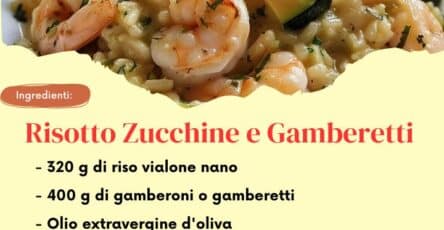 Risotto zucchine e gamberetti