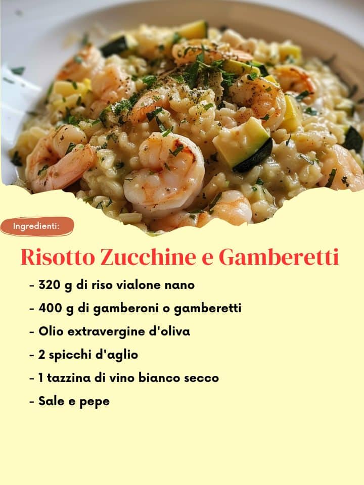 Risotto zucchine e gamberetti