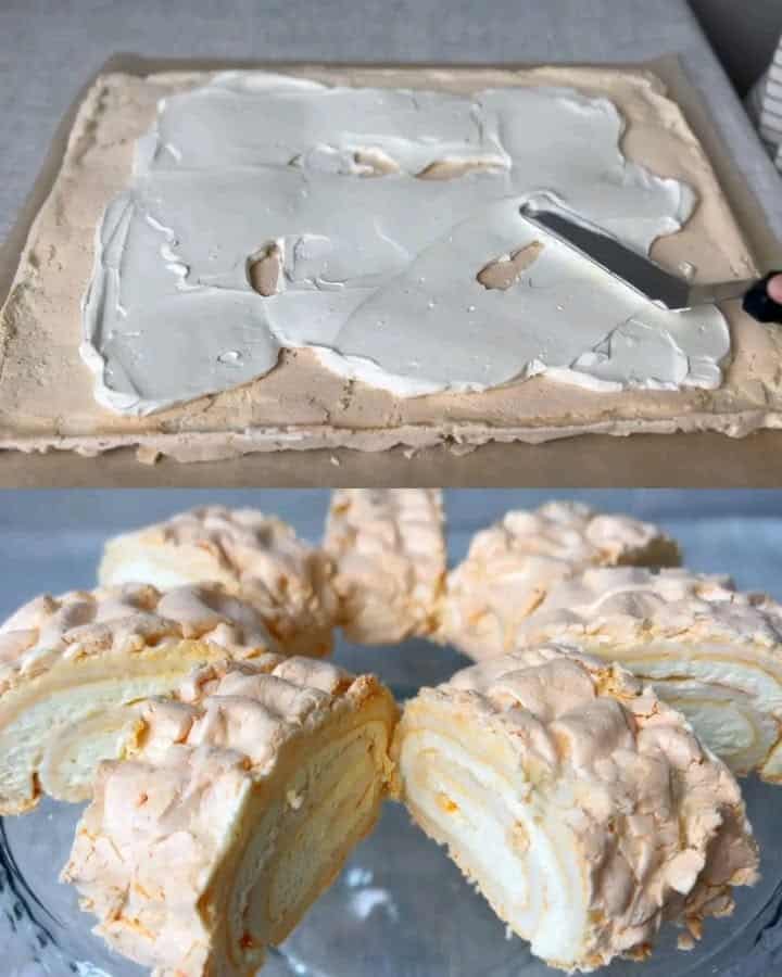 Rotolo di meringa dolce