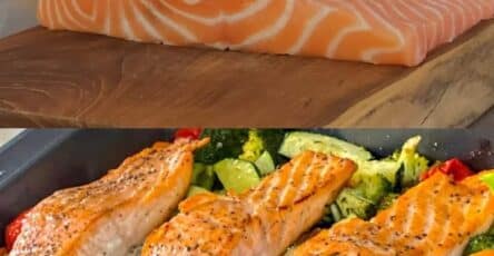 Salmone e verdure arrosto