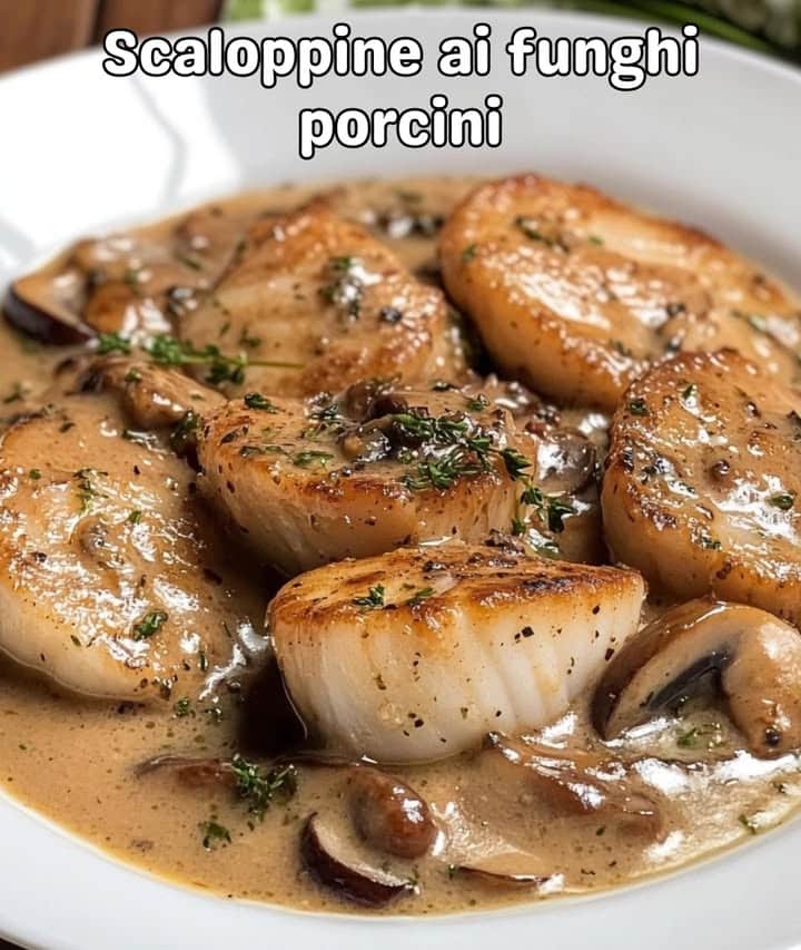 Scaloppine al funghi porcini