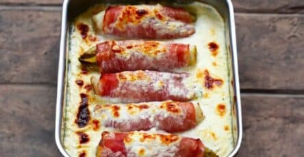 Scarola gratinata al prosciutto