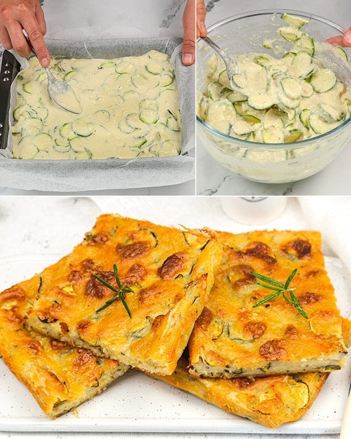Schiacciata di zucchine da gustare