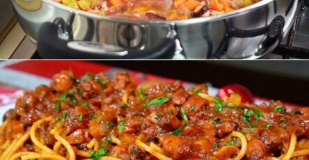 Spaghetti con ragù di polpo
