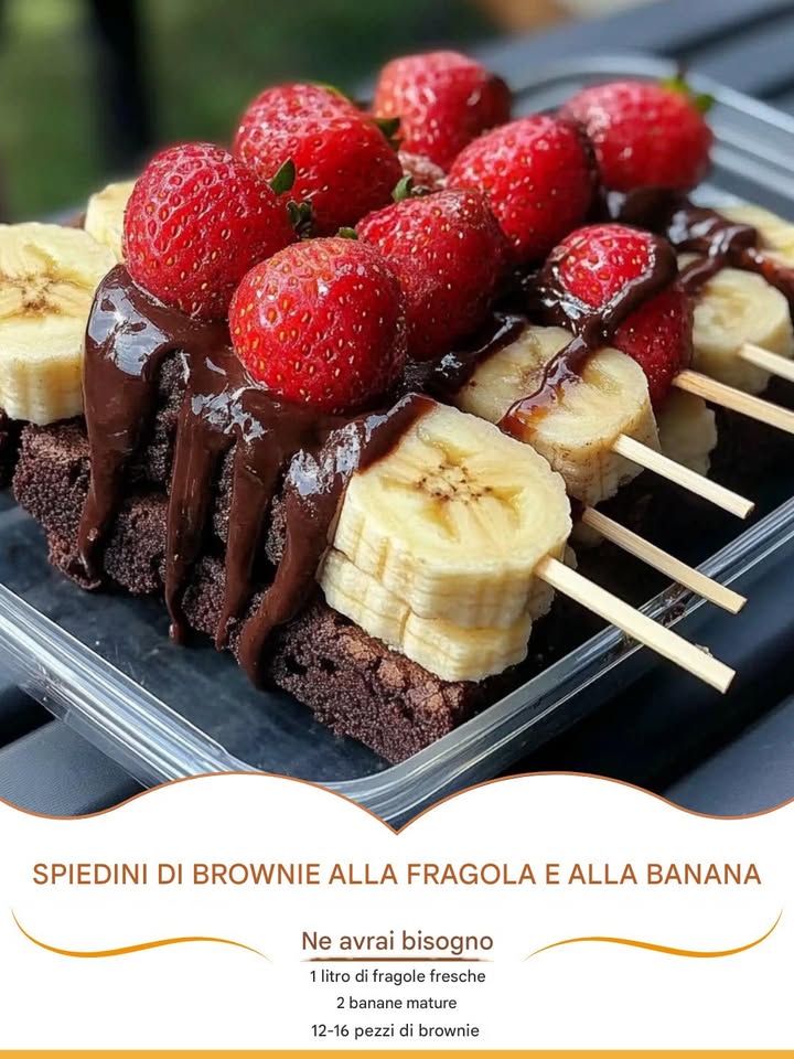 Spiedini di brownie dolci