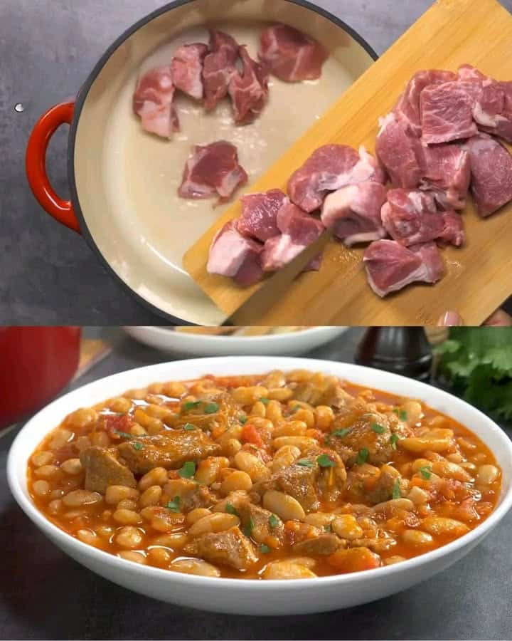 Stufato di maiale e fagioli