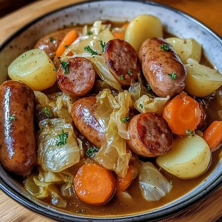 Stufato di salsiccia e verdure