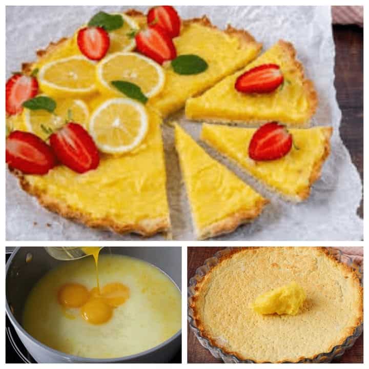Torta al limone fresca
