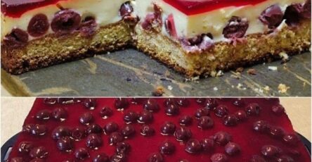 Torta della nonna ciliegie