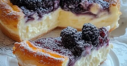 Torta di proteine mirtilli