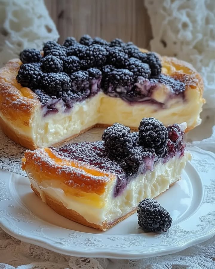 Torta di proteine mirtilli