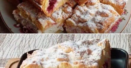 Torta di ricotta ciliegie