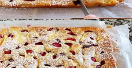 Torta fragole e mele